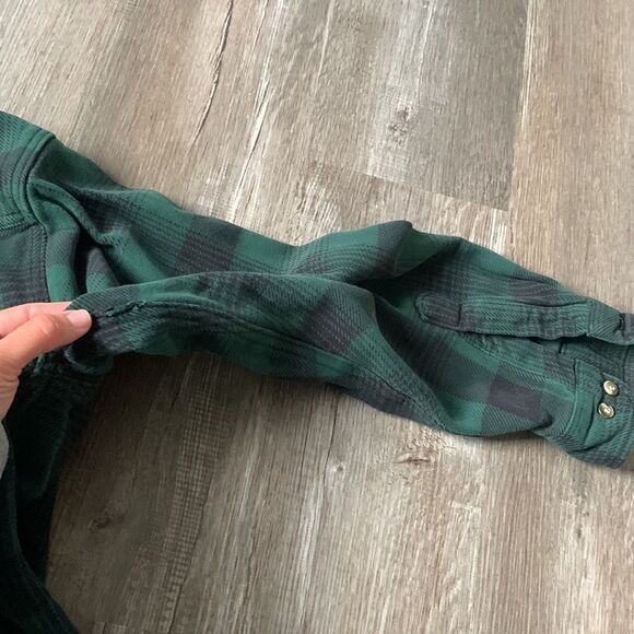 VTG David Taylor Grandpa Plaid Flannel Green Black Size XL - Picture 9 of 9